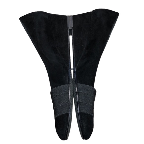 Stuart Weitzman Black Suede Wedge - Picture 9 of 15